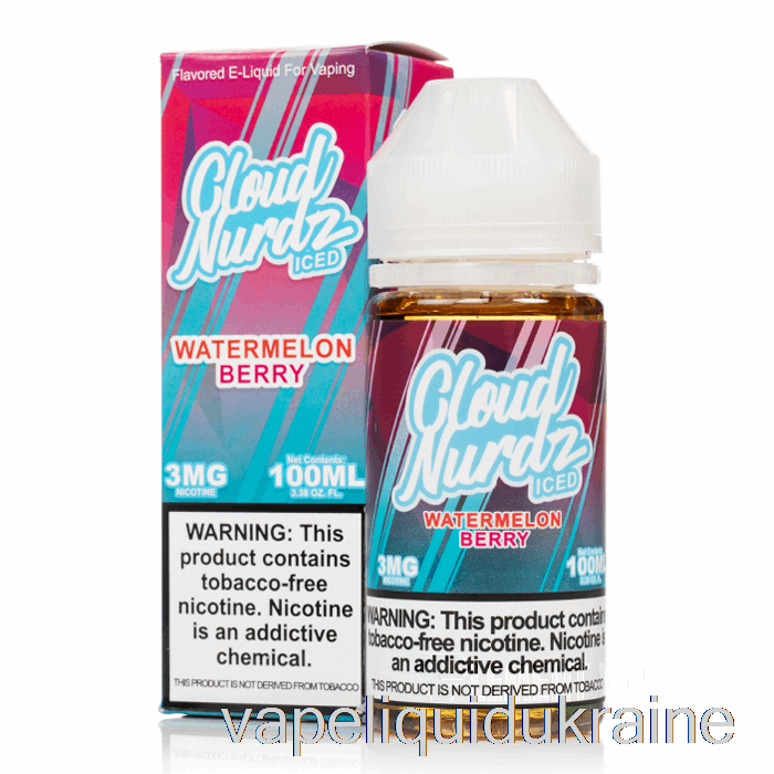 Vape Ukraine ICED Watermelon Berry - Cloud Nurdz - 100mL 3mg